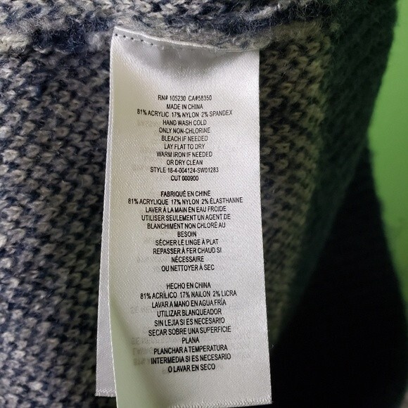 Current/Elliott Blue Animal Print Langenlook oversize sweater Sz 1 - Picture 9 of 12